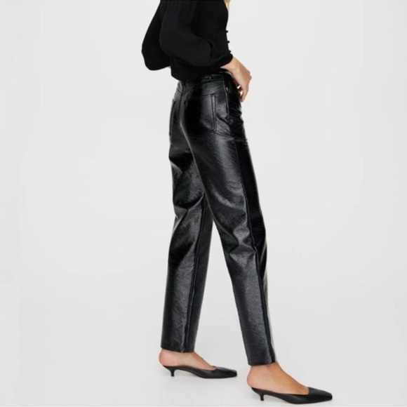 Aritzia Pants - Aritzia Wilfred Melina Faux Leather Black Pants Size 4